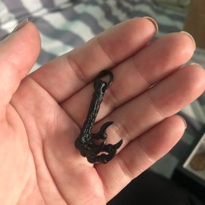Black Obey claw necklace